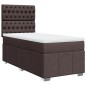 vidaXL Boxspringbett mit Matratze Dunkelbraun 100x200 cm Stoff vidaXL Boxspringbett mit Matratze Dunkelbraun 100x200 cm Stoff