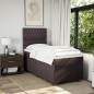 vidaXL Boxspringbett mit Matratze Dunkelbraun 100x200 cm Stoff vidaXL Boxspringbett mit Matratze Dunkelbraun 100x200 cm Stoff