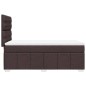 vidaXL Boxspringbett mit Matratze Dunkelbraun 100x200 cm Stoff vidaXL Boxspringbett mit Matratze Dunkelbraun 100x200 cm Stoff