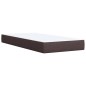 vidaXL Boxspringbett mit Matratze Dunkelbraun 100x200 cm Stoff vidaXL Boxspringbett mit Matratze Dunkelbraun 100x200 cm Stoff