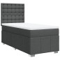 vidaXL Boxspringbett mit Matratze Dunkelgrau 100x200 cm Stoff vidaXL Boxspringbett mit Matratze Dunkelgrau 100x200 cm Stoff