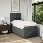 vidaXL Boxspringbett mit Matratze Dunkelgrau 100x200 cm Stoff vidaXL Boxspringbett mit Matratze Dunkelgrau 100x200 cm Stoff
