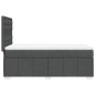 vidaXL Boxspringbett mit Matratze Dunkelgrau 100x200 cm Stoff vidaXL Boxspringbett mit Matratze Dunkelgrau 100x200 cm Stoff