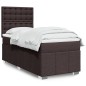 vidaXL Boxspringbett mit Matratze Dunkelbraun 100x200 cm Stoff vidaXL Boxspringbett mit Matratze Dunkelbraun 100x200 cm Stoff