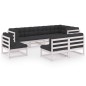8-tlg. Garten-Lounge-Set mit Kissen Kiefer Massivholz 8-tlg. Garten-Lounge-Set mit Kissen Kiefer Massivholz
