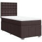 vidaXL Boxspringbett mit Matratze Dunkelbraun 100x200 cm Stoff vidaXL Boxspringbett mit Matratze Dunkelbraun 100x200 cm Stoff