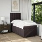 vidaXL Boxspringbett mit Matratze Dunkelbraun 100x200 cm Stoff vidaXL Boxspringbett mit Matratze Dunkelbraun 100x200 cm Stoff