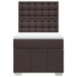 vidaXL Boxspringbett mit Matratze Dunkelbraun 100x200 cm Stoff vidaXL Boxspringbett mit Matratze Dunkelbraun 100x200 cm Stoff