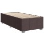vidaXL Boxspringbett mit Matratze Dunkelbraun 100x200 cm Stoff vidaXL Boxspringbett mit Matratze Dunkelbraun 100x200 cm Stoff