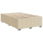 vidaXL Boxspringbett mit Matratze Creme 120x190 cm Stoff vidaXL Boxspringbett mit Matratze Creme 120x190 cm Stoff