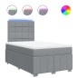 vidaXL Boxspringbett mit Matratze Hellgrau 120x190 cm Stoff vidaXL Boxspringbett mit Matratze Hellgrau 120x190 cm Stoff