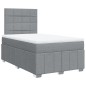 vidaXL Boxspringbett mit Matratze Hellgrau 120x190 cm Stoff vidaXL Boxspringbett mit Matratze Hellgrau 120x190 cm Stoff