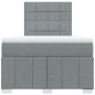 vidaXL Boxspringbett mit Matratze Hellgrau 120x190 cm Stoff vidaXL Boxspringbett mit Matratze Hellgrau 120x190 cm Stoff