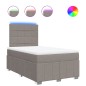 vidaXL Boxspringbett mit Matratze Taupe 120x190 cm Stoff vidaXL Boxspringbett mit Matratze Taupe 120x190 cm Stoff