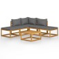 vidaXL 6-tlg. Garten-Lounge-Set mit Kissen Massivholz Akazie vidaXL 6-tlg. Garten-Lounge-Set mit Kissen Massivholz Akazie