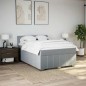 vidaXL Boxspringbett mit Matratze Hellgrau 140x200 cm Stoff vidaXL Boxspringbett mit Matratze Hellgrau 140x200 cm Stoff