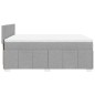 vidaXL Boxspringbett mit Matratze Hellgrau 140x200 cm Stoff vidaXL Boxspringbett mit Matratze Hellgrau 140x200 cm Stoff
