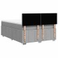 vidaXL Boxspringbett mit Matratze Hellgrau 140x200 cm Stoff vidaXL Boxspringbett mit Matratze Hellgrau 140x200 cm Stoff