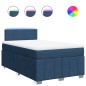 vidaXL Boxspringbett mit Matratze Blau 120x190 cm Stoff vidaXL Boxspringbett mit Matratze Blau 120x190 cm Stoff