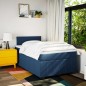 vidaXL Boxspringbett mit Matratze Blau 120x190 cm Stoff vidaXL Boxspringbett mit Matratze Blau 120x190 cm Stoff