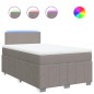 vidaXL Boxspringbett mit Matratze Taupe 120x190 cm Stoff vidaXL Boxspringbett mit Matratze Taupe 120x190 cm Stoff