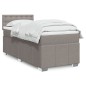vidaXL Boxspringbett mit Matratze Taupe 100x200 cm Stoff vidaXL Boxspringbett mit Matratze Taupe 100x200 cm Stoff