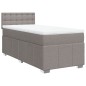 vidaXL Boxspringbett mit Matratze Taupe 100x200 cm Stoff vidaXL Boxspringbett mit Matratze Taupe 100x200 cm Stoff