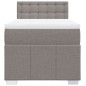 vidaXL Boxspringbett mit Matratze Taupe 100x200 cm Stoff vidaXL Boxspringbett mit Matratze Taupe 100x200 cm Stoff