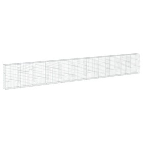 vidaXL Gabione mit Deckel 1100x50x150 cm Verzinktes Eisen