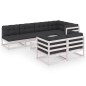 vidaXL 8-tlg. Garten-Lounge-Set mit Kissen Massivholz Kiefer