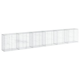vidaXL Gabione mit Deckel 600x50x100 cm Verzinktes Eisen