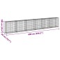 vidaXL Gabione mit Deckel 600x50x100 cm Verzinktes Eisen