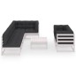 vidaXL 8-tlg. Garten-Lounge-Set mit Kissen Massivholz Kiefer