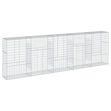 vidaXL Gabione mit Deckel 500x50x150 cm Verzinktes Eisen