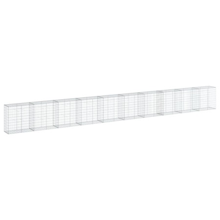 vidaXL Gabione mit Deckel 1000x50x100 cm Verzinktes Eisen