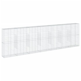 vidaXL Gabione mit Deckel 700x50x200 cm Verzinktes Eisen