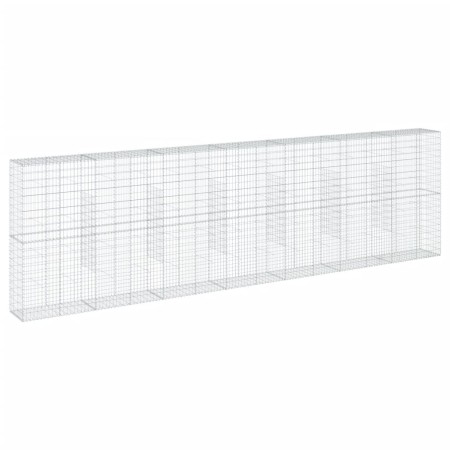 vidaXL Gabione mit Deckel 700x50x200 cm Verzinktes Eisen