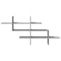 vidaXL Wandregal Betongrau 124,5x18x60,5 cm Holzwerkstoff
