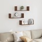 vidaXL Wandregale 3 Stk. Eichen-Optik 58x18x18 cm Holzwerkstoff vidaXL Wandregale 3 Stk. Eichen-Optik 58x18x18 cm Holzwerkstoff