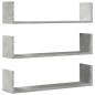 vidaXL Wandregale 3 Stk. Betongrau 80x18x18 cm Holzwerkstoff vidaXL Wandregale 3 Stk. Betongrau 80x18x18 cm Holzwerkstoff