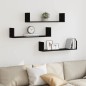 vidaXL Wandregale 3 Stk. Schwarz 80x18x18 cm Holzwerkstoff vidaXL Wandregale 3 Stk. Schwarz 80x18x18 cm Holzwerkstoff