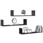 vidaXL Wandregale 3 Stk. Schwarz 80x18x18 cm Holzwerkstoff vidaXL Wandregale 3 Stk. Schwarz 80x18x18 cm Holzwerkstoff