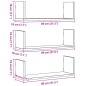 vidaXL Wandregale 3 Stk. Schwarz 80x18x18 cm Holzwerkstoff vidaXL Wandregale 3 Stk. Schwarz 80x18x18 cm Holzwerkstoff