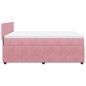vidaXL Boxspringbett mit Matratze Rosa 160x200 cm Samt vidaXL Boxspringbett mit Matratze Rosa 160x200 cm Samt