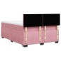 vidaXL Boxspringbett mit Matratze Rosa 160x200 cm Samt vidaXL Boxspringbett mit Matratze Rosa 160x200 cm Samt