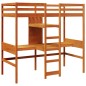 vidaXL Hochbett mit Schreibtisch & Ablagen Braun 90x200 cm Kiefernholz vidaXL Hochbett mit Schreibtisch & Ablagen Braun 90x200 cm Kiefernholz