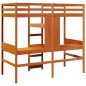 vidaXL Hochbett mit Schreibtisch & Ablagen Braun 90x200 cm Kiefernholz vidaXL Hochbett mit Schreibtisch & Ablagen Braun 90x200 cm Kiefernholz