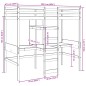 vidaXL Hochbett mit Schreibtisch & Ablagen Braun 90x200 cm Kiefernholz vidaXL Hochbett mit Schreibtisch & Ablagen Braun 90x200 cm Kiefernholz