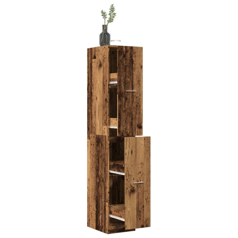vidaXL Apothekerschrank Altholz-Optik 30x41x174,5 cm Holzwerkstoff vidaXL Apothekerschrank Altholz-Optik 30x41x174,5 cm Holzwerkstoff