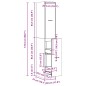 vidaXL Apothekerschrank Altholz-Optik 30x41x174,5 cm Holzwerkstoff vidaXL Apothekerschrank Altholz-Optik 30x41x174,5 cm Holzwerkstoff